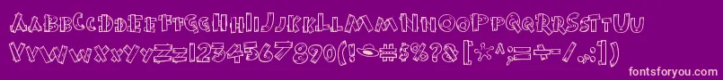 BurnstowndamRegular Font – Pink Fonts on Purple Background
