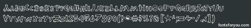 フォントBurnstowndamRegular – 白い文字