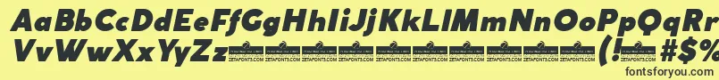 CocogothicFatitalicTrial Font – Black Fonts on Yellow Background