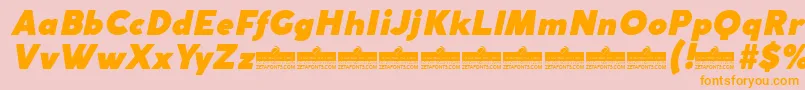 CocogothicFatitalicTrial Font – Orange Fonts on Pink Background