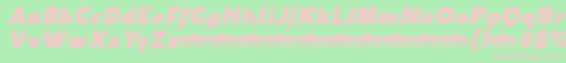 CocogothicFatitalicTrial Font – Pink Fonts on Green Background