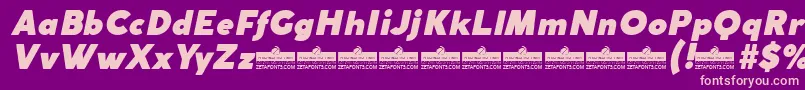 CocogothicFatitalicTrial Font – Pink Fonts on Purple Background