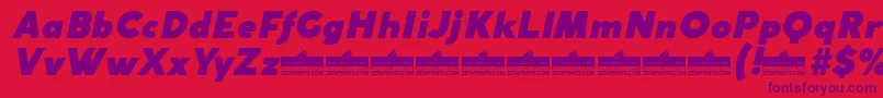 CocogothicFatitalicTrial Font – Purple Fonts on Red Background