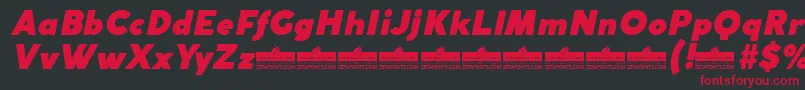 CocogothicFatitalicTrial Font – Red Fonts on Black Background