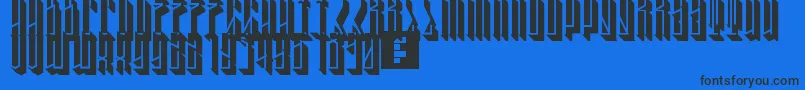 TallBoy3D Font – Black Fonts on Blue Background