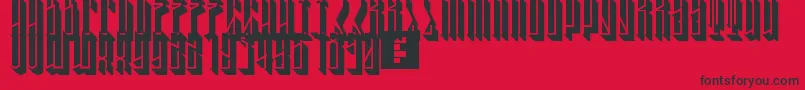 Fonte TallBoy3D – fontes pretas em um fundo vermelho