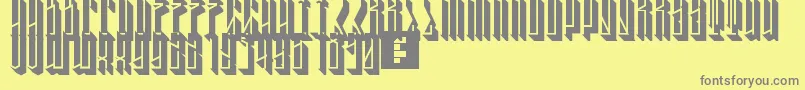 TallBoy3D Font – Gray Fonts on Yellow Background