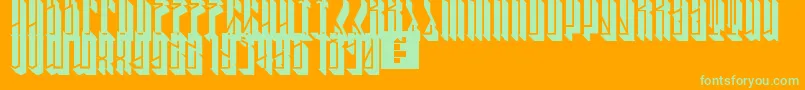 TallBoy3D Font – Green Fonts on Orange Background