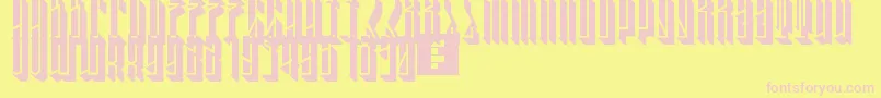 TallBoy3D Font – Pink Fonts on Yellow Background