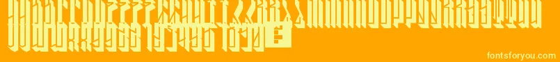 TallBoy3D Font – Yellow Fonts on Orange Background