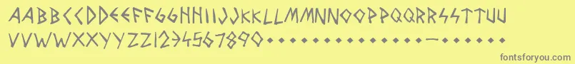 WolvesAndRaven Font – Gray Fonts on Yellow Background