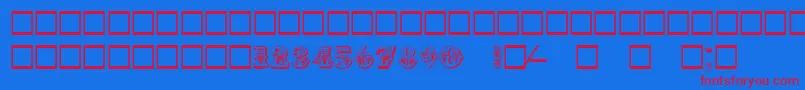 Inv Font – Red Fonts on Blue Background