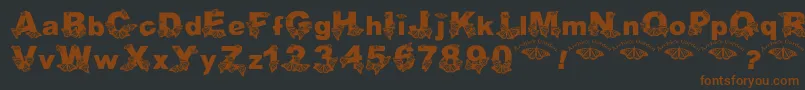 Wlroyalflutterbold Font – Brown Fonts on Black Background