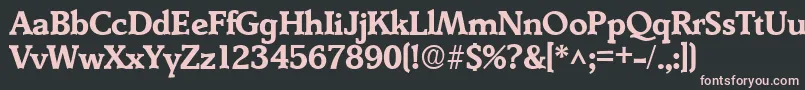 DerringerBold Font – Pink Fonts on Black Background