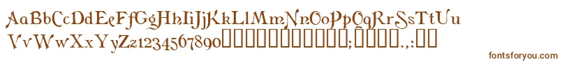 FlaubertTM-fontti – ruskeat fontit valkoisella taustalla