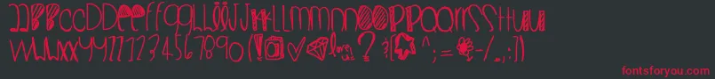 Superwoman Font – Red Fonts on Black Background