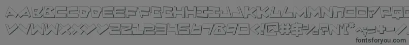 Quake3D Font – Black Fonts on Gray Background