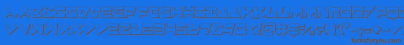 Quake3D Font – Brown Fonts on Blue Background