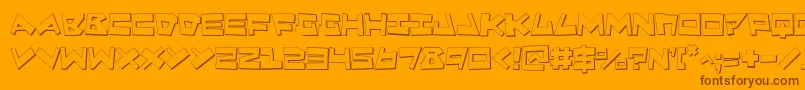 Quake3D Font – Brown Fonts on Orange Background
