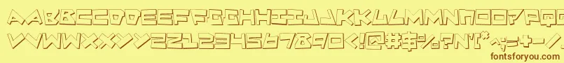 Quake3D Font – Brown Fonts on Yellow Background