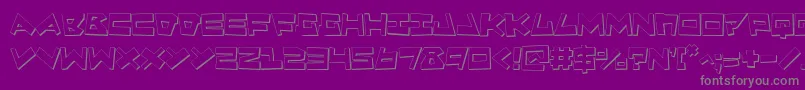 Quake3D Font – Gray Fonts on Purple Background