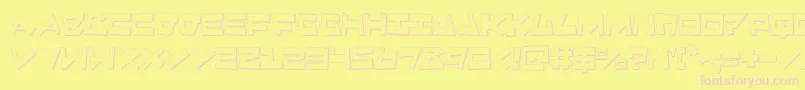 Quake3D Font – Pink Fonts on Yellow Background