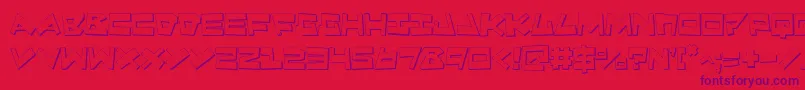 Quake3D Font – Purple Fonts on Red Background