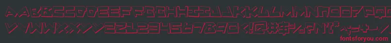 フォントQuake3D – 黒い背景に赤い文字