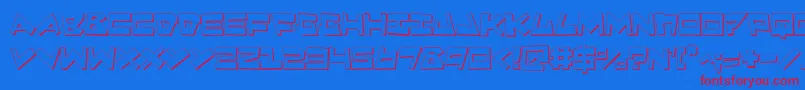 Quake3D Font – Red Fonts on Blue Background