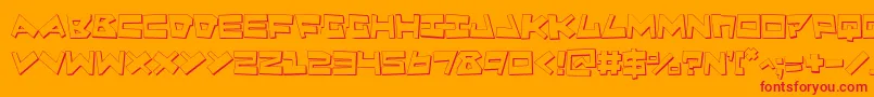 Шрифт Quake3D – красные шрифты на оранжевом фоне