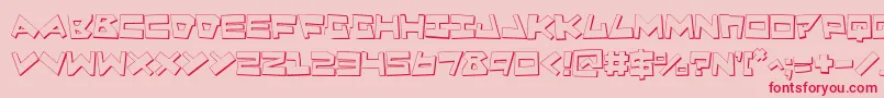 Quake3D Font – Red Fonts on Pink Background