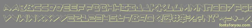 Quake3D Font – Yellow Fonts on Gray Background
