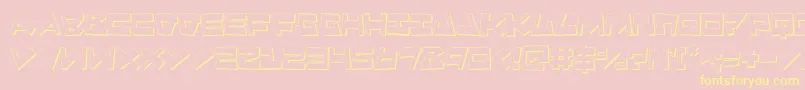 Quake3D Font – Yellow Fonts on Pink Background