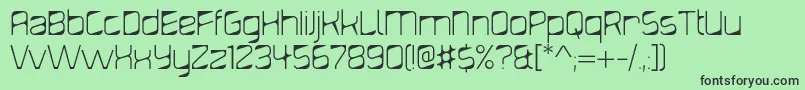 DiagondLight Font – Black Fonts on Green Background