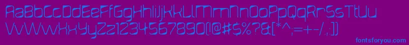 DiagondLight Font – Blue Fonts on Purple Background