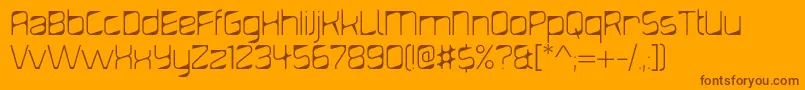 DiagondLight Font – Brown Fonts on Orange Background