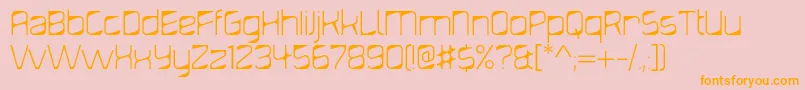 DiagondLight Font – Orange Fonts on Pink Background