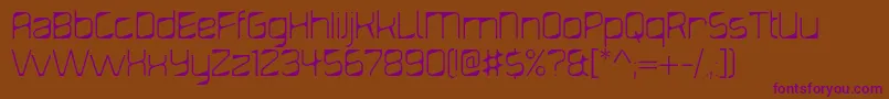 DiagondLight-Schriftart – Violette Schriften auf braunem Hintergrund