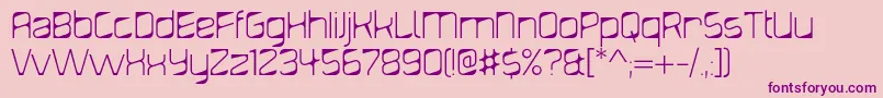 DiagondLight Font – Purple Fonts on Pink Background