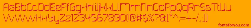 DiagondLight Font – Red Fonts on Orange Background