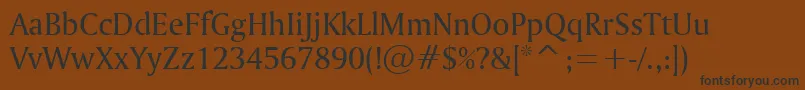 AmerettoNormal Font – Black Fonts on Brown Background