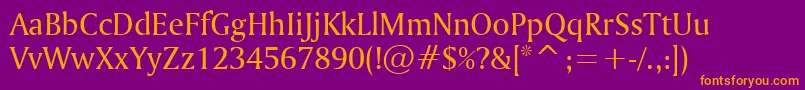 AmerettoNormal Font – Orange Fonts on Purple Background