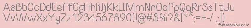 Yaahowu Font – Gray Fonts on Pink Background