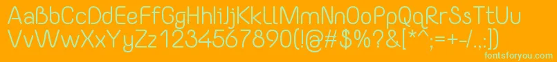 Yaahowu Font – Green Fonts on Orange Background