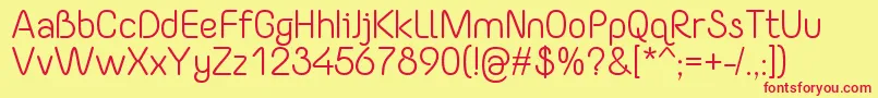 Yaahowu Font – Red Fonts on Yellow Background