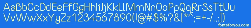 Yaahowu Font – Yellow Fonts on Blue Background