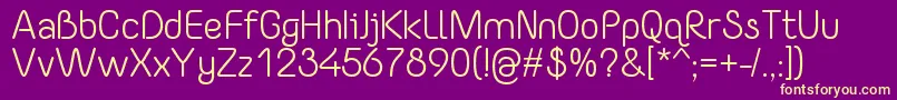 Yaahowu Font – Yellow Fonts on Purple Background