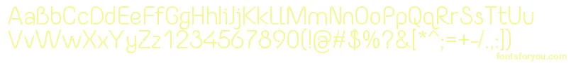 Yaahowu Font – Yellow Fonts on White Background