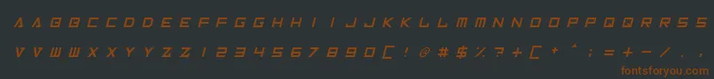Шрифт InversionzUnboxedItalic – коричневые шрифты на чёрном фоне