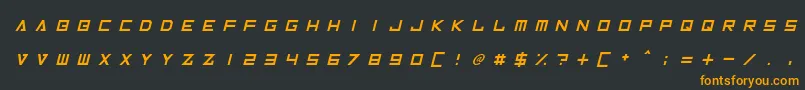 InversionzUnboxedItalic Font – Orange Fonts on Black Background